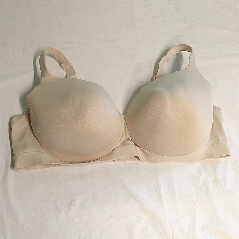 Cacique Balconette Bra Women 46DDD Beige Lightly Lined Underwire